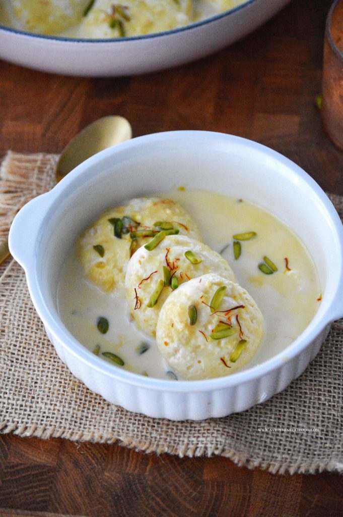 Soft Rasmalai with Milk PowderMelts in the mouth Savory&SweetFood