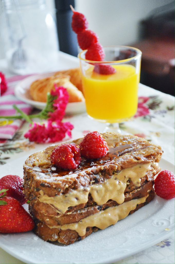 Peanut Butter Stuffed French Toasts Savory&SweetFood