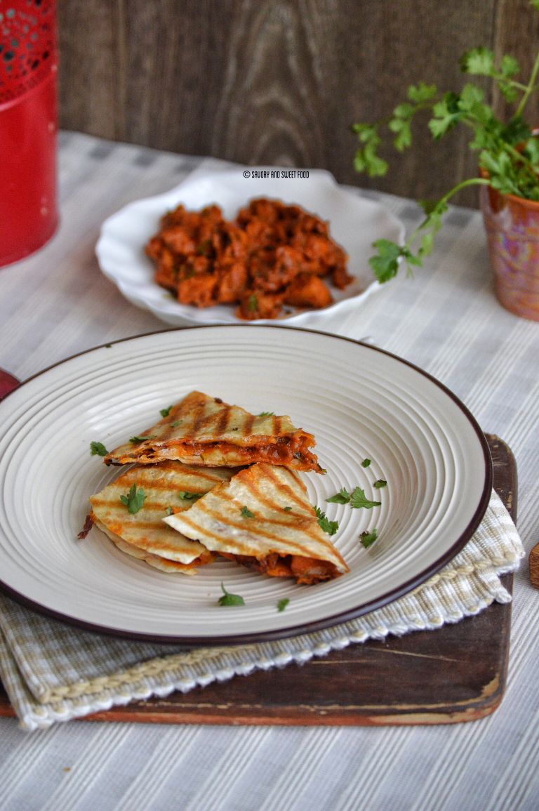 Butter Chicken Quesadillas Savory&SweetFood