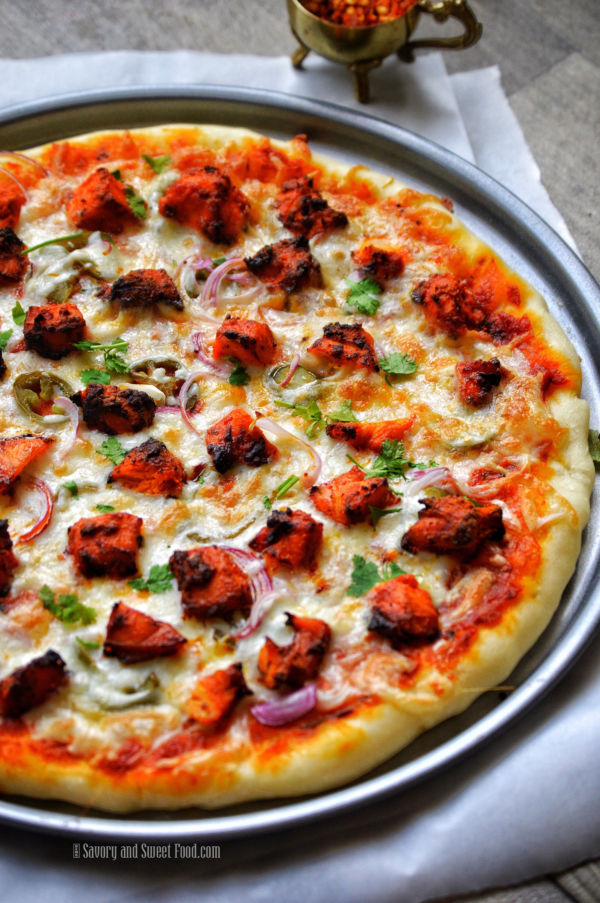 Butter Chicken Pizza Savory&SweetFood
