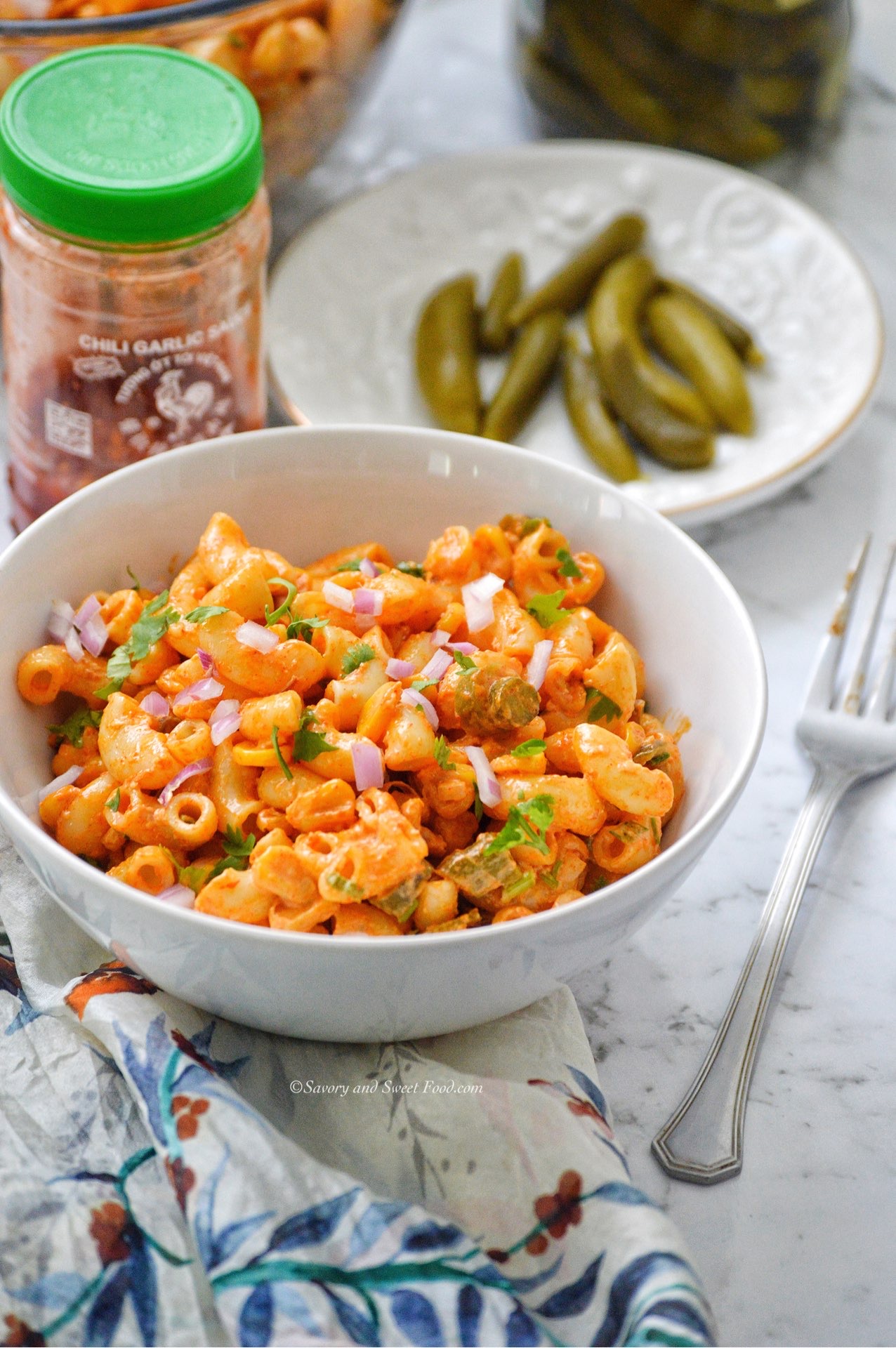 Mexican Street Corn Macaroni Salad - Savory&SweetFood