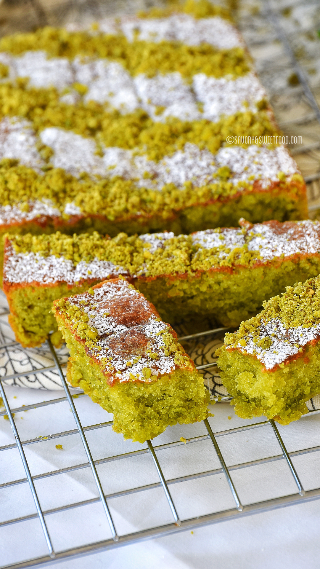 Italian Pistachio Cake with White Chocolate and Cardamom - The Classy Baker